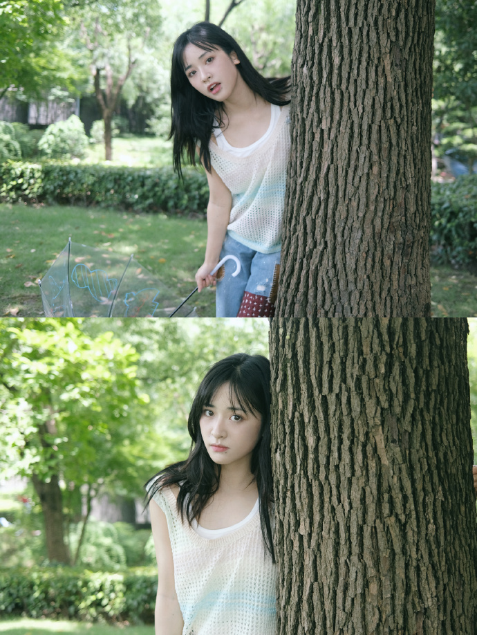 95后漂亮美女明星沈月森系写真图片